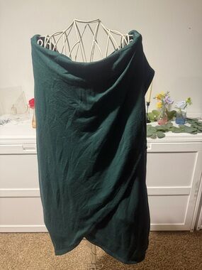 Athleta Dark Green Draped Wrap Pullover
